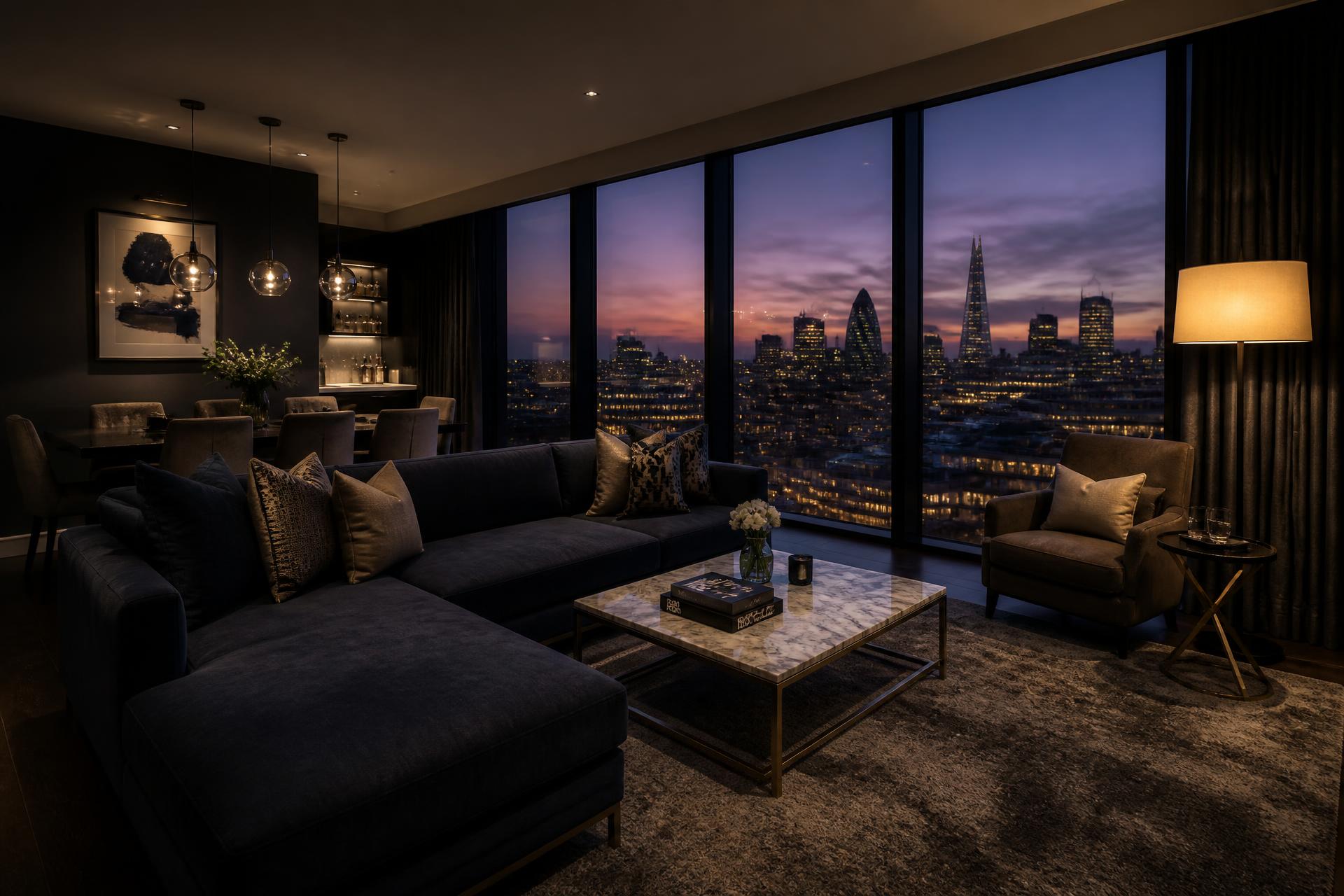 Luxury serviced apartment interior